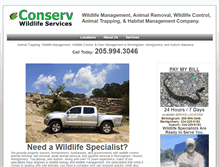 Tablet Screenshot of conservwildlifeservices.com